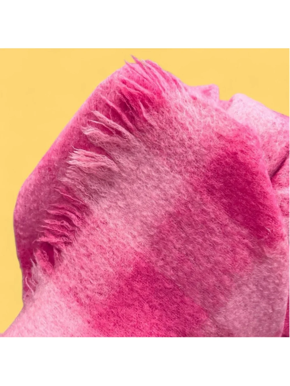 Vintage Cul Rosse Australia Pink Mohair Throw Blanket Fringe 56x72 Barbiecore
